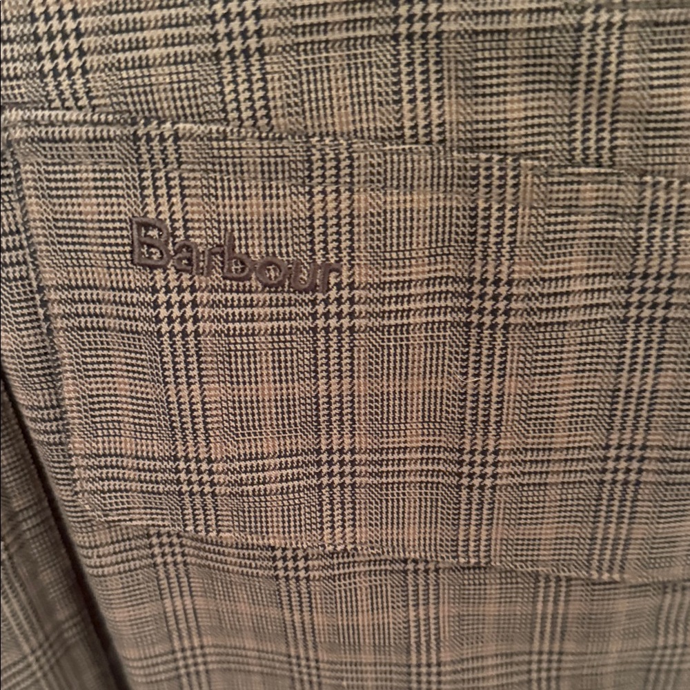 NWT Barbour Checkered Brown Raincoat for Men - Picture 4 of 9